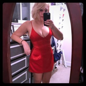 Selena Gomez inspired red strapless party dress